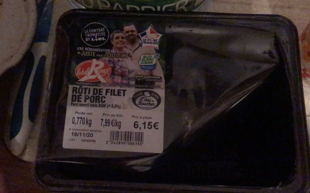Roti de filet de porc