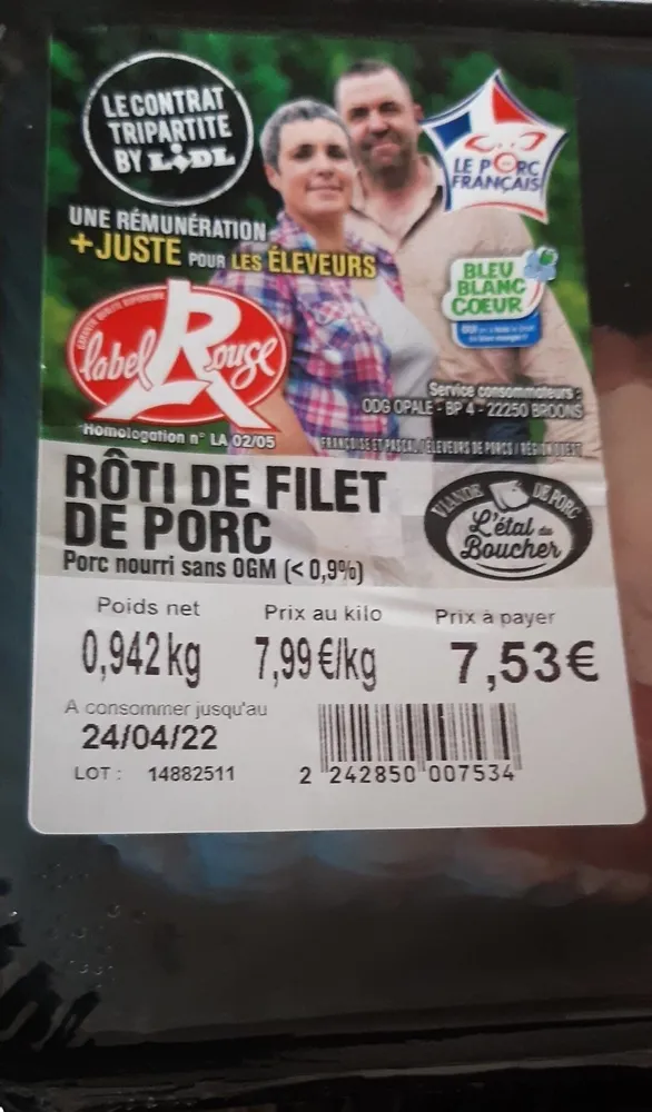 Roti de porc label rouge