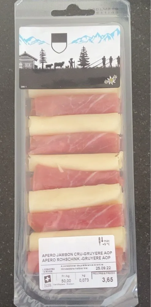 APERO JAMBON CRU-GRUYERE AOP APERO ROHSCHINK.-GRUYERE AOP