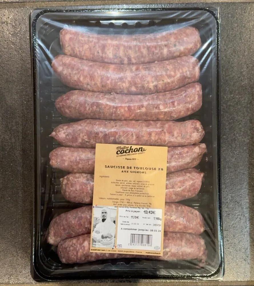 Saucisse de Toulouse aux oignons
