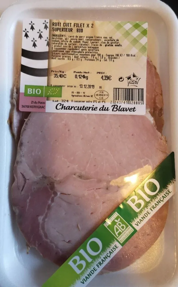 Rôti cuit filet supérieur Bio