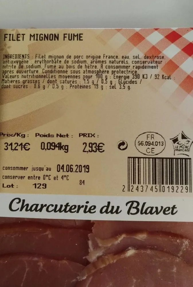Filet mignon fumé