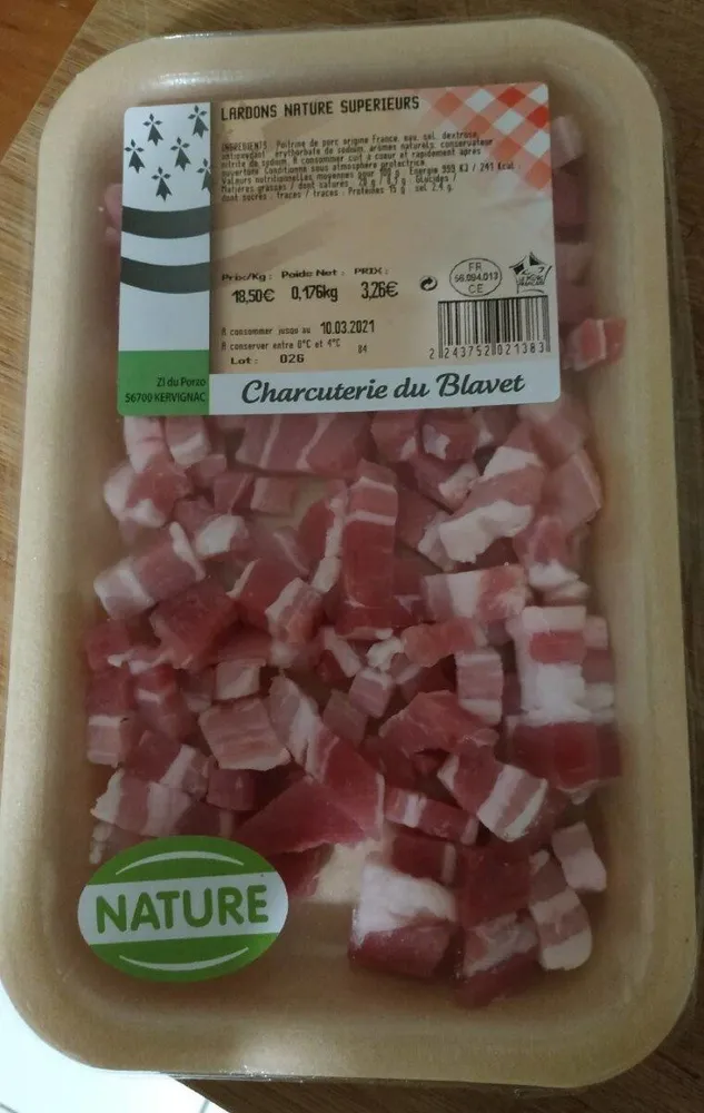 Lardons nature supérieurs