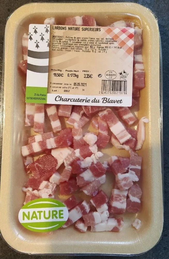 Lardons nature supérieur