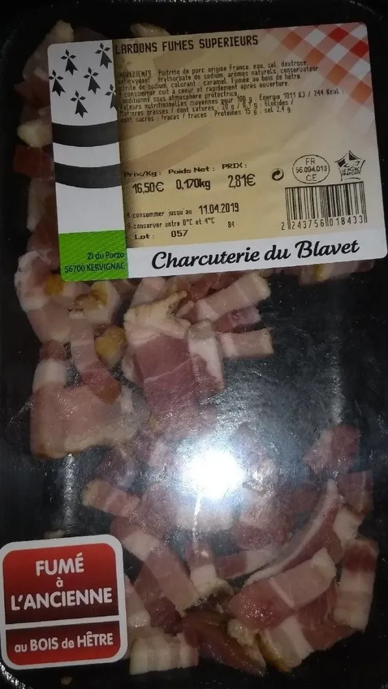 Lardons fumés supérieurs