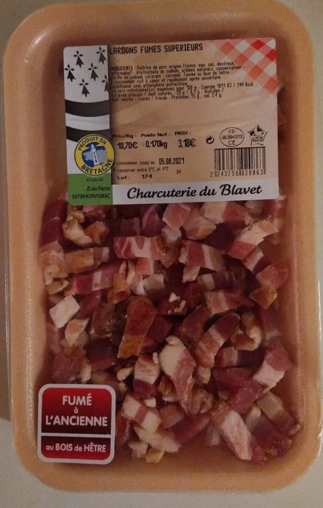 Lardon fumés supérieurs