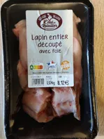 Lapin entier découpé avec foie