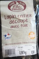 Lapin entier découper avec foie