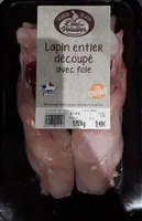 Lapin découpé avec foie