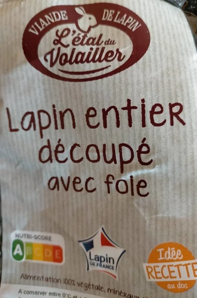 Lapin entier découpé