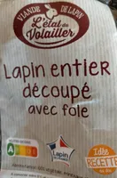 Lapin entier découpé