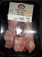 Lapin entier découpé avec foie
