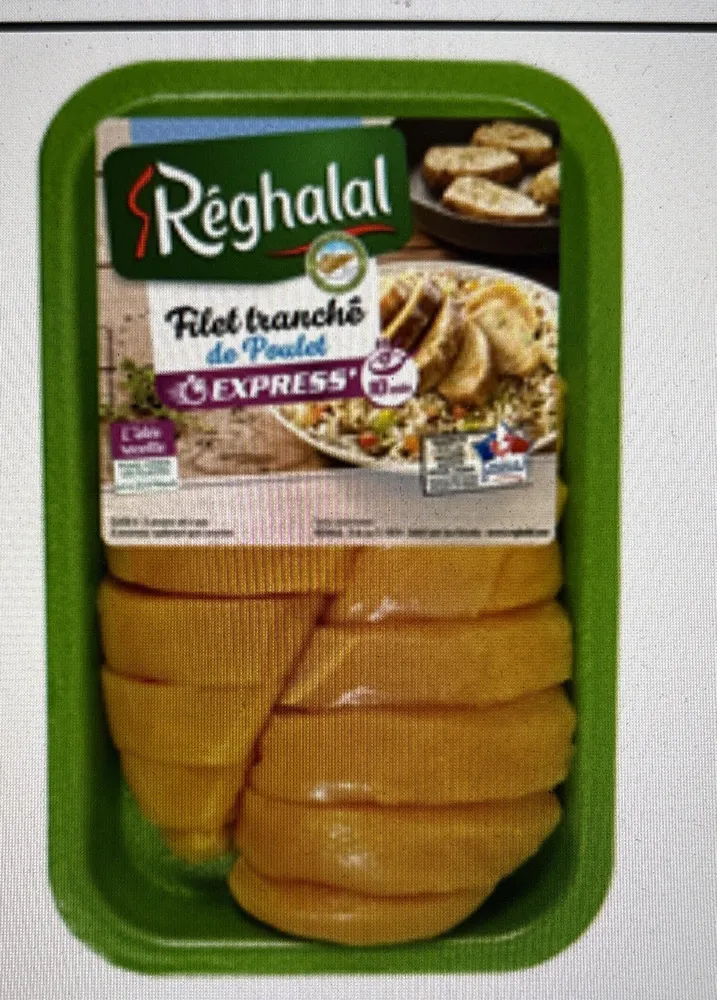 Filet tranché de poulet halal