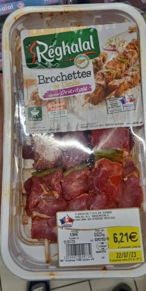 Brochettes de dinde