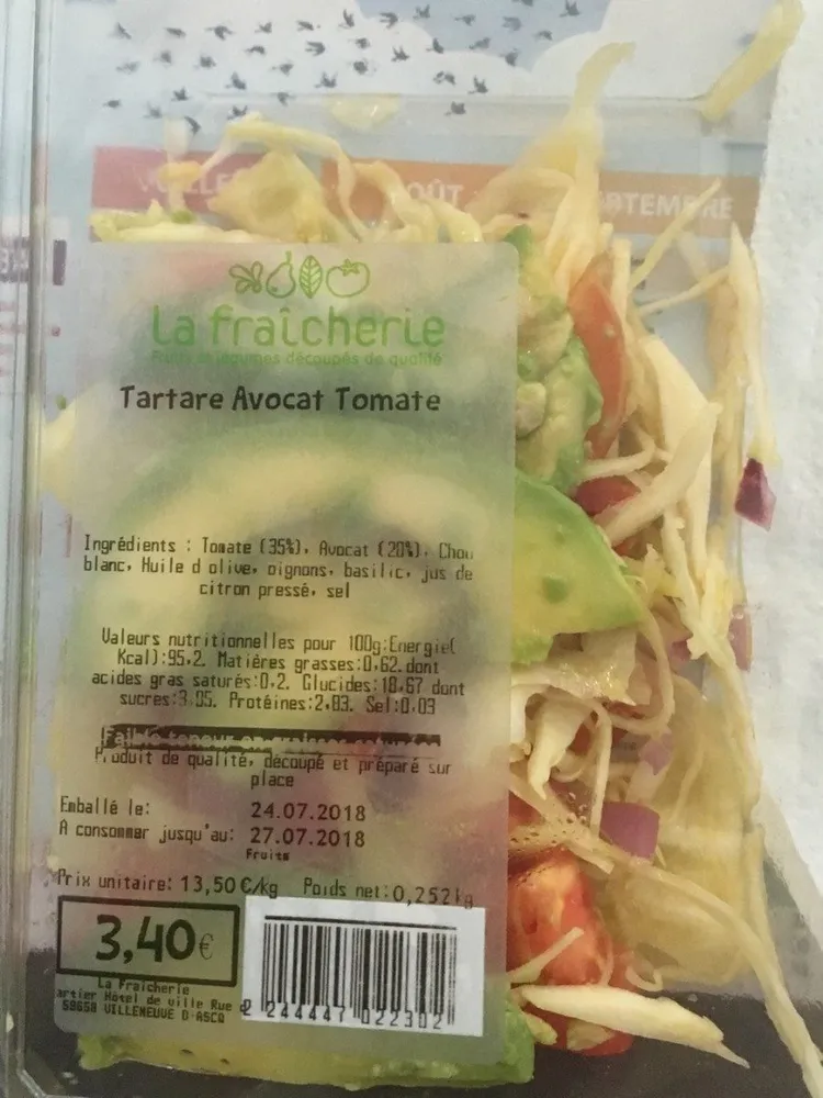 Tartare avocat tomate