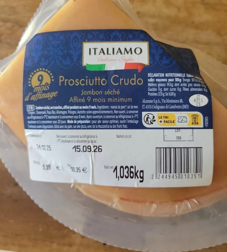Prosciutto crudo