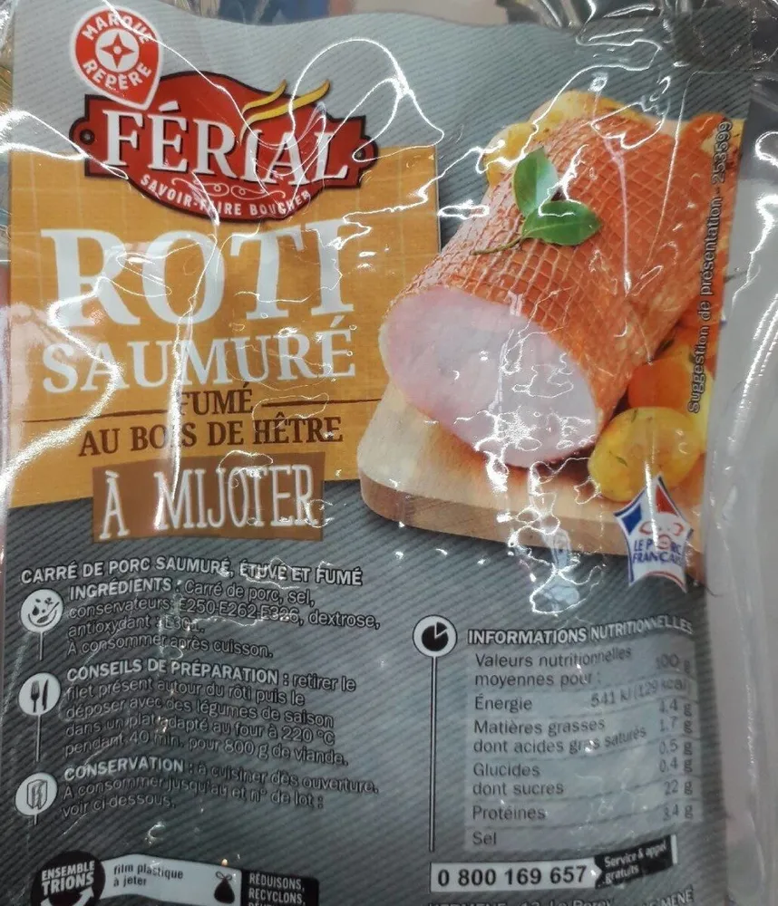 Rôti saumure rôti au bois de hêtre