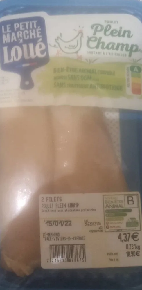 Filets poulet plein Champ