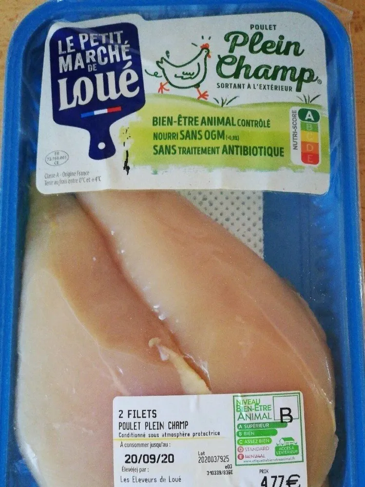Filet de poulet plein champ