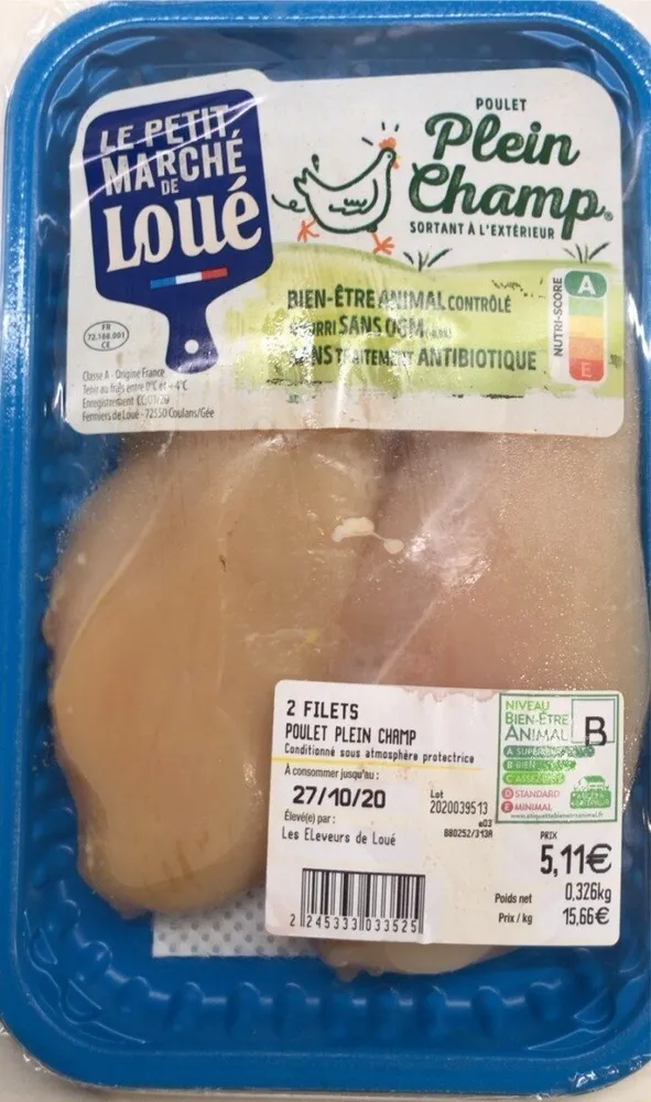 Poulet plein champ