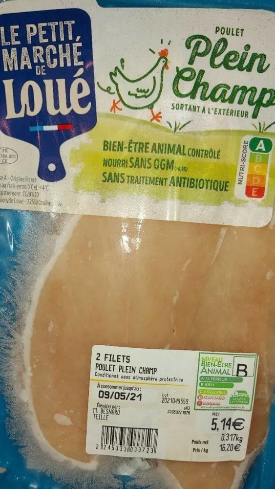 Poulet plein champ