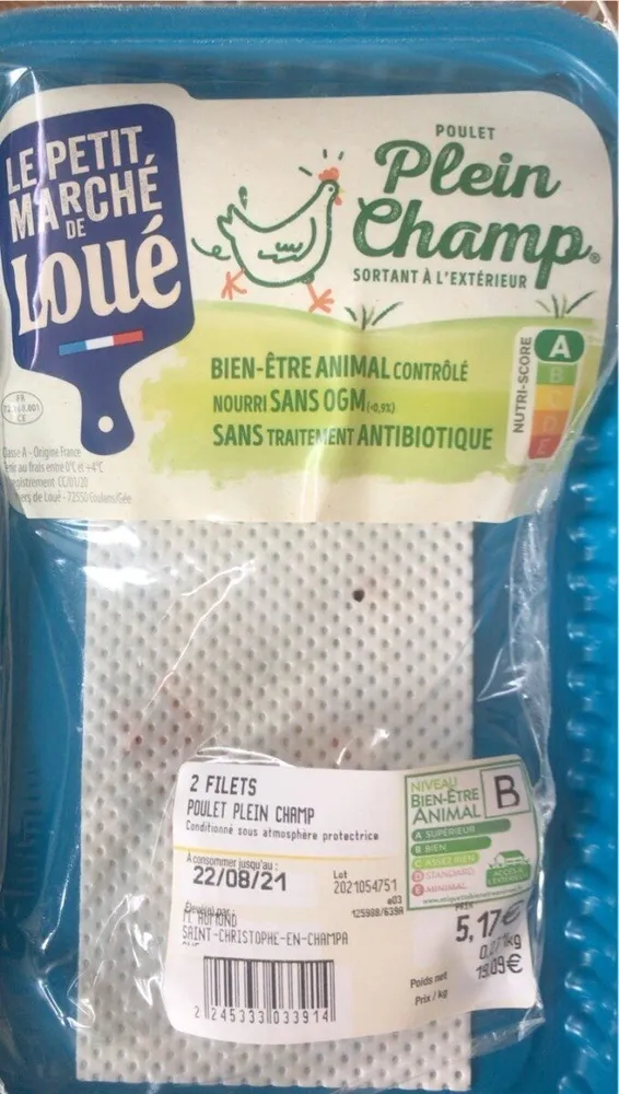 Poulet plein champ