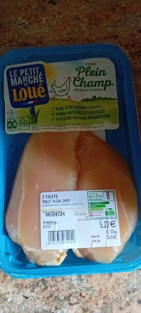Poulet plein champ