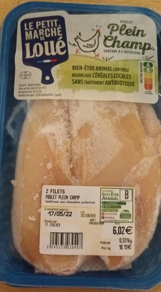 Poulet plein champ