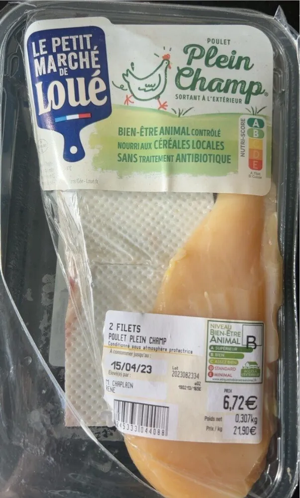 Poulet plein champ