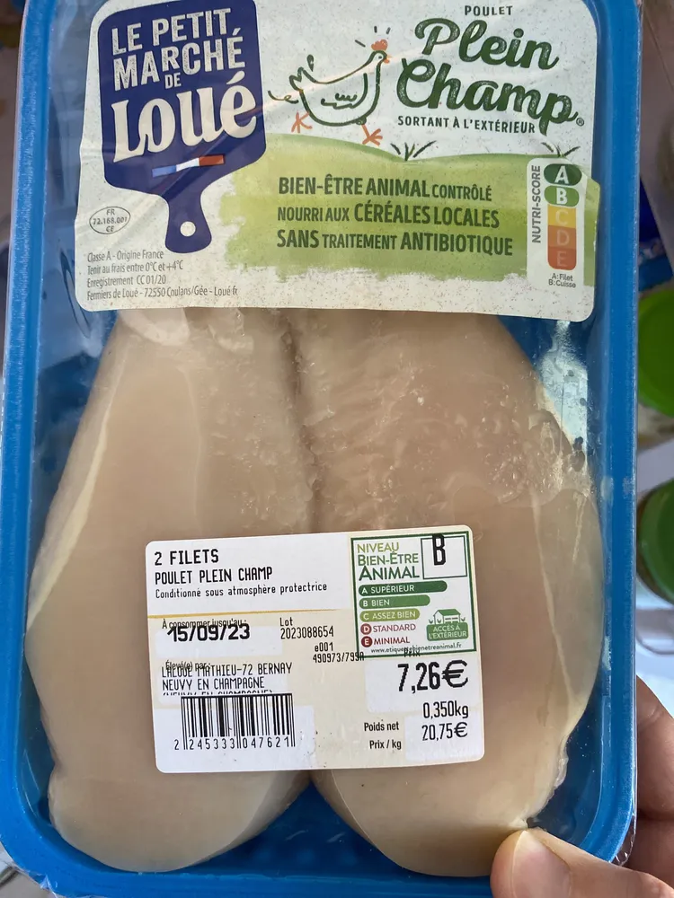POULET Plein Champ 2 FILETS