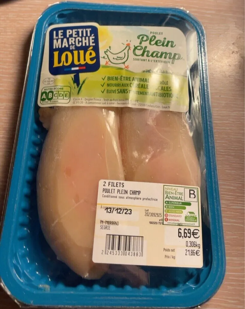 Filets de Poulet plein champ