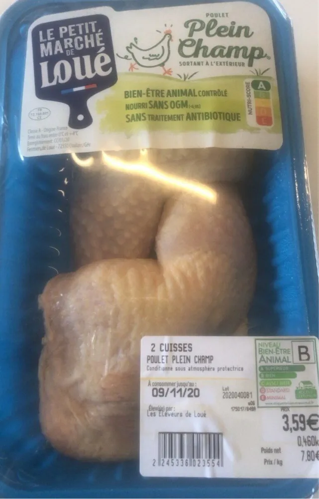 Cuisses poulet plein champ