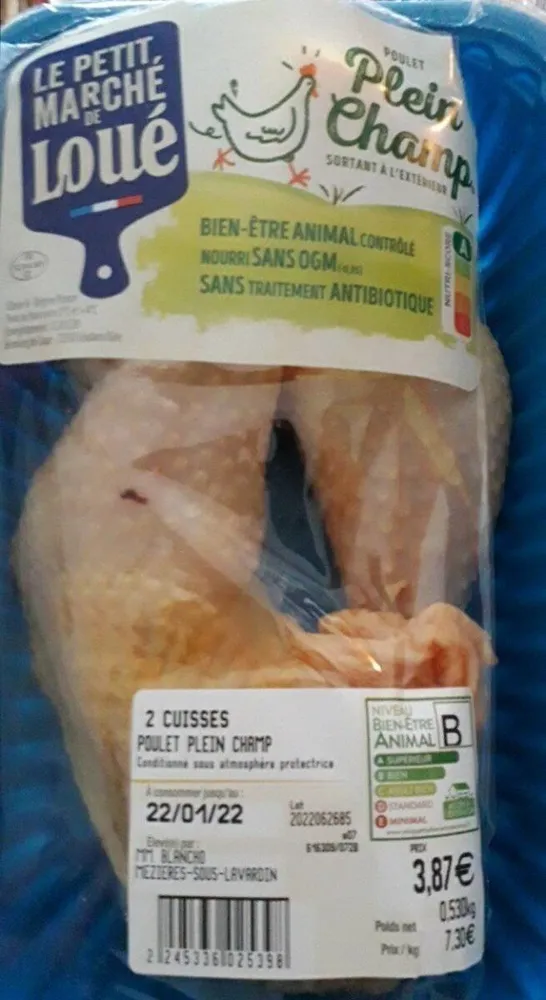 Cusses poulet plein champ