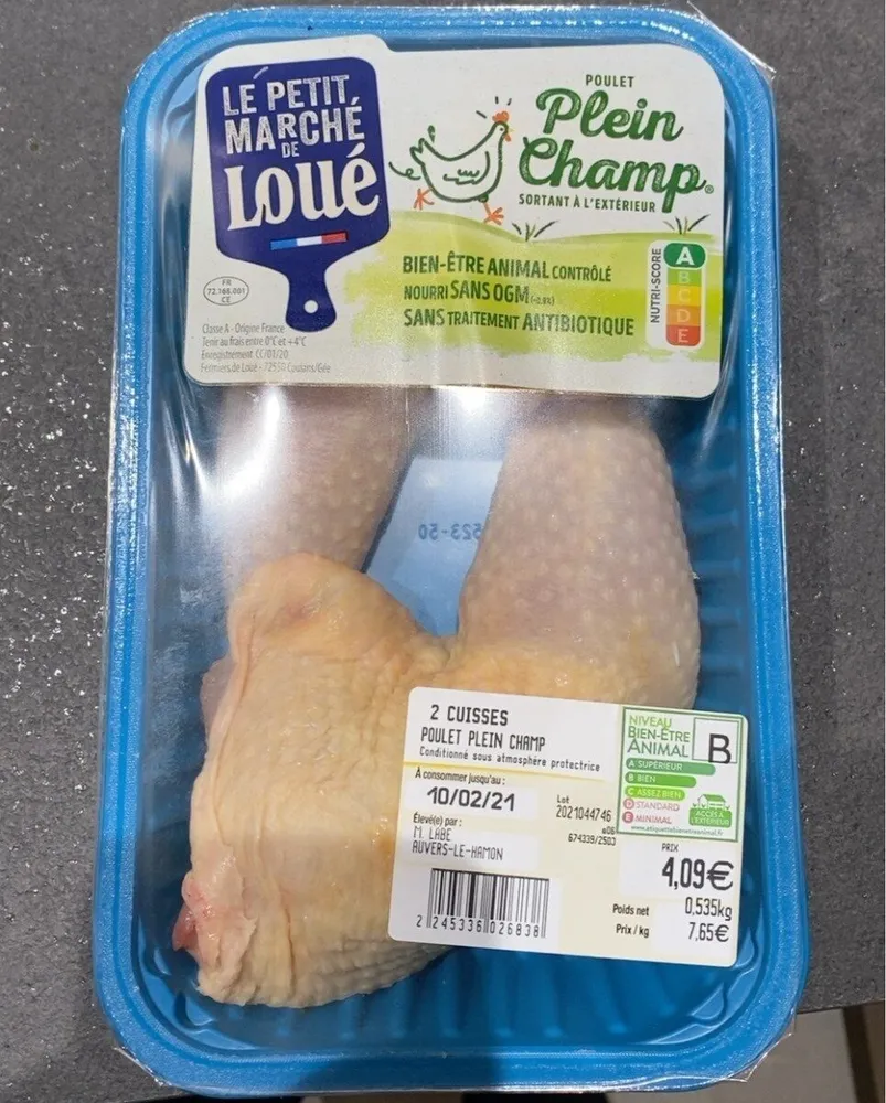 Poulet plein champ
