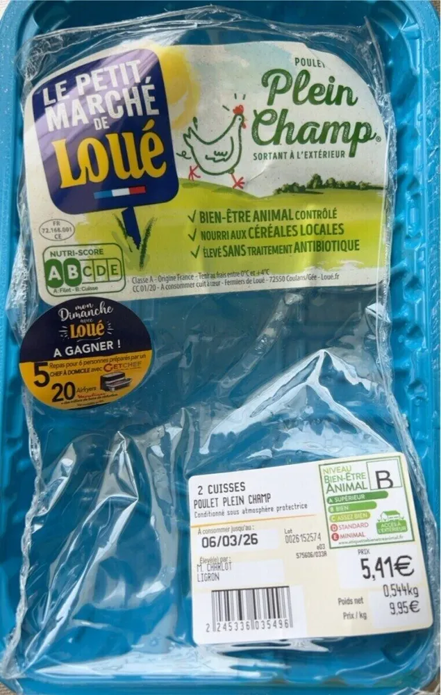 Poulet plein champ
