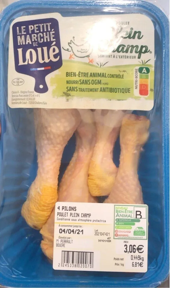 Poulet plein champ