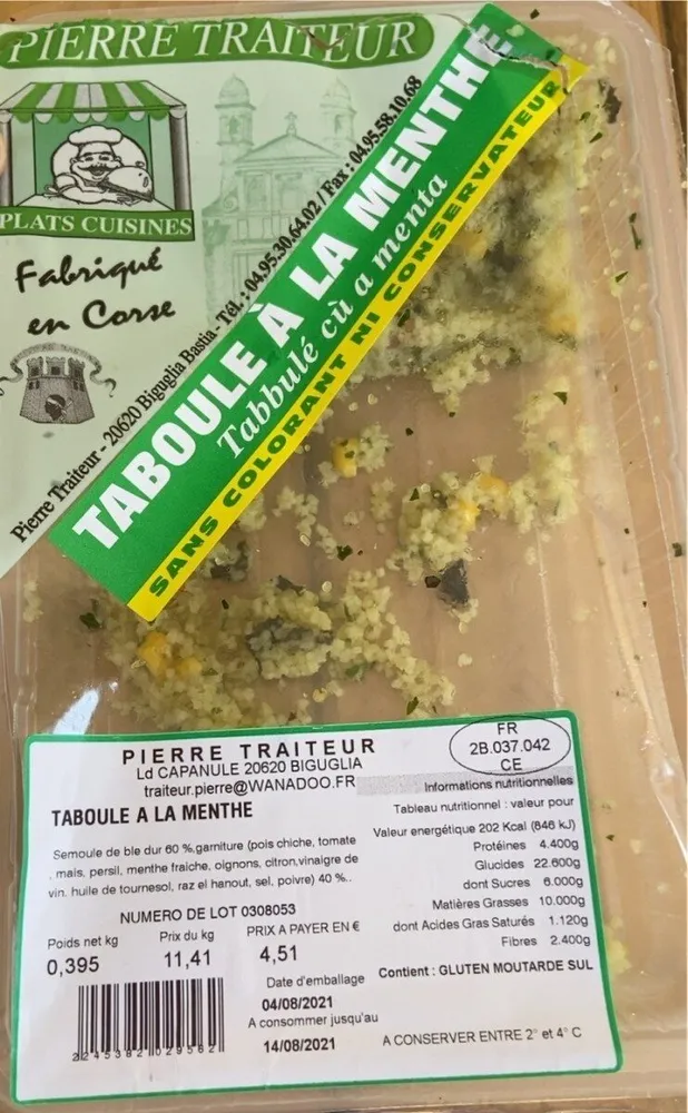 Taboule a la menthe