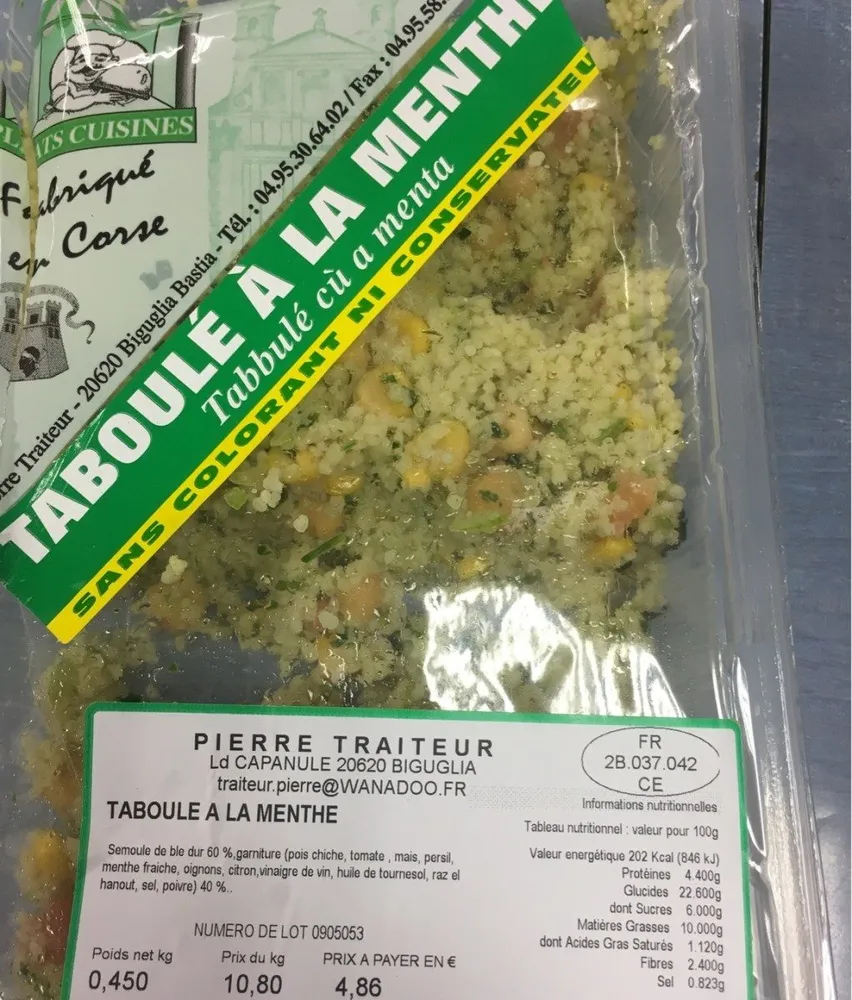 Taboulé à la menthe