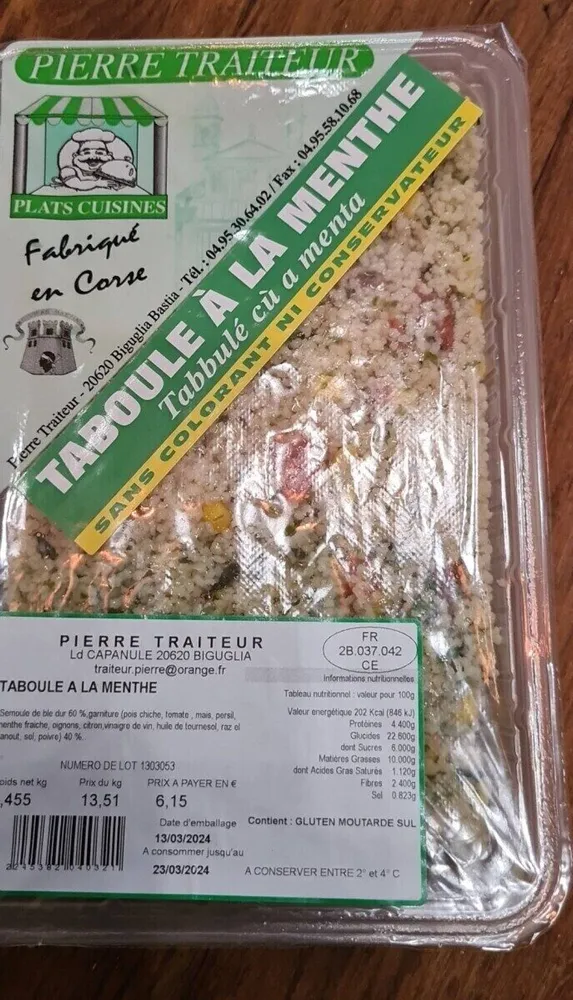 Taboulé à la menthe