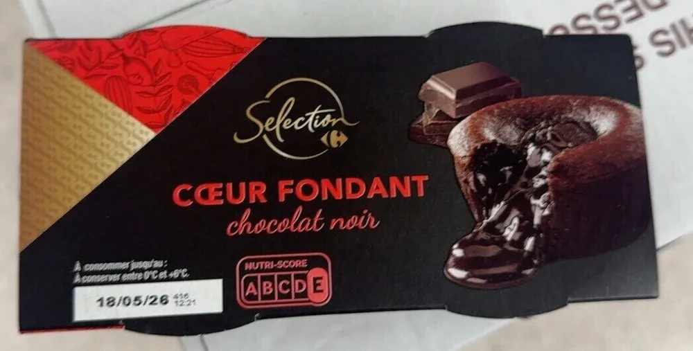 Coeur fondant chocolat noit