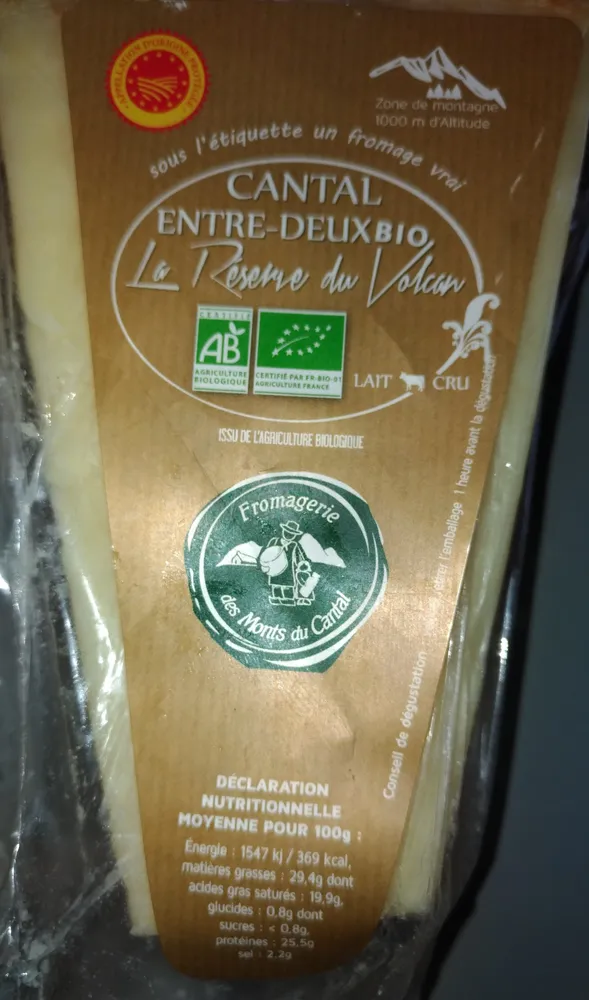 Cantal Entre-deux Bio au lait cru