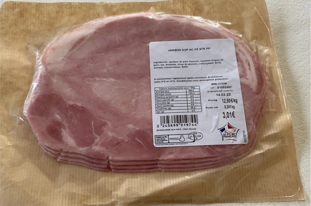 Jambon sup ac fe 4tr pp