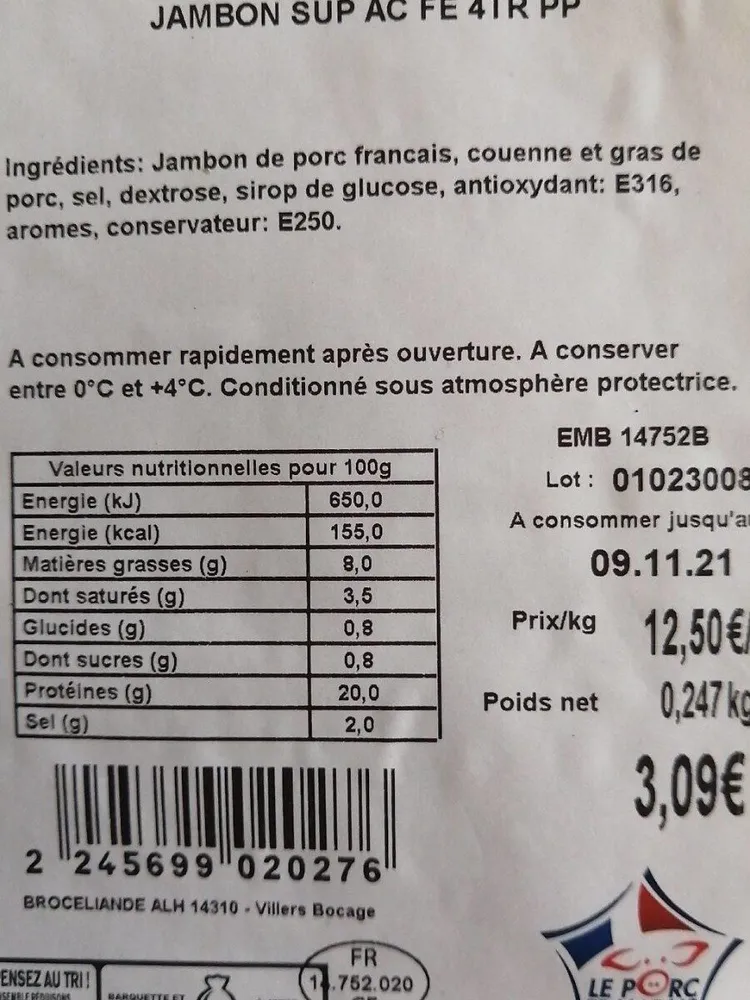 Jambon sup ac