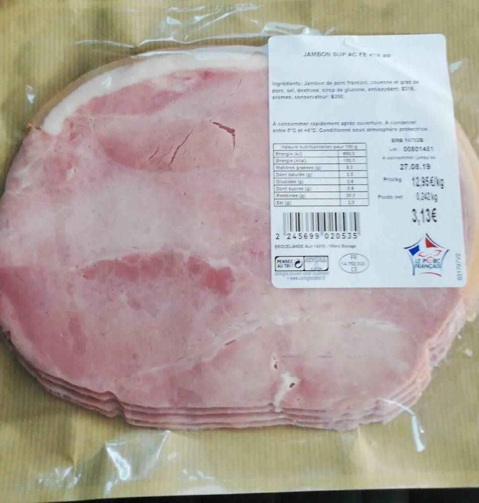 Jambon sup ac fe 4tr pp