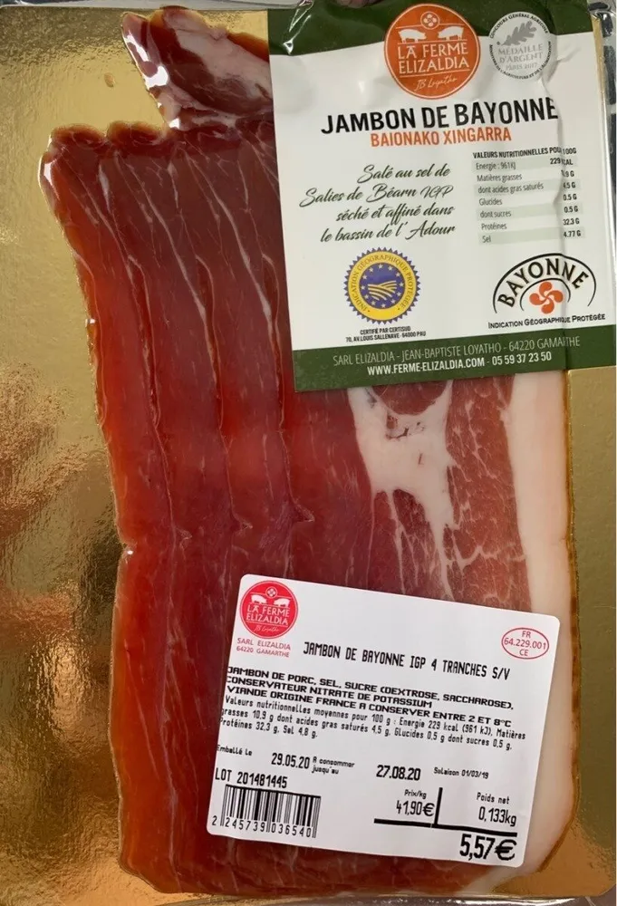 jambon de bayonne IGP
