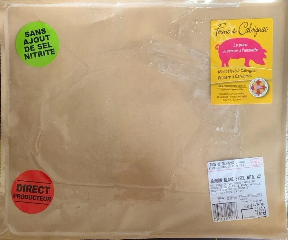 Jambon blanc s/sel nitrité
