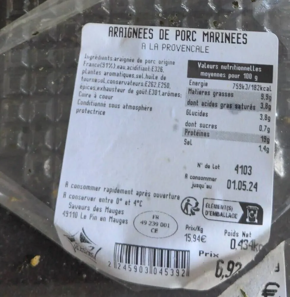 Araignée de porc à la provençale
