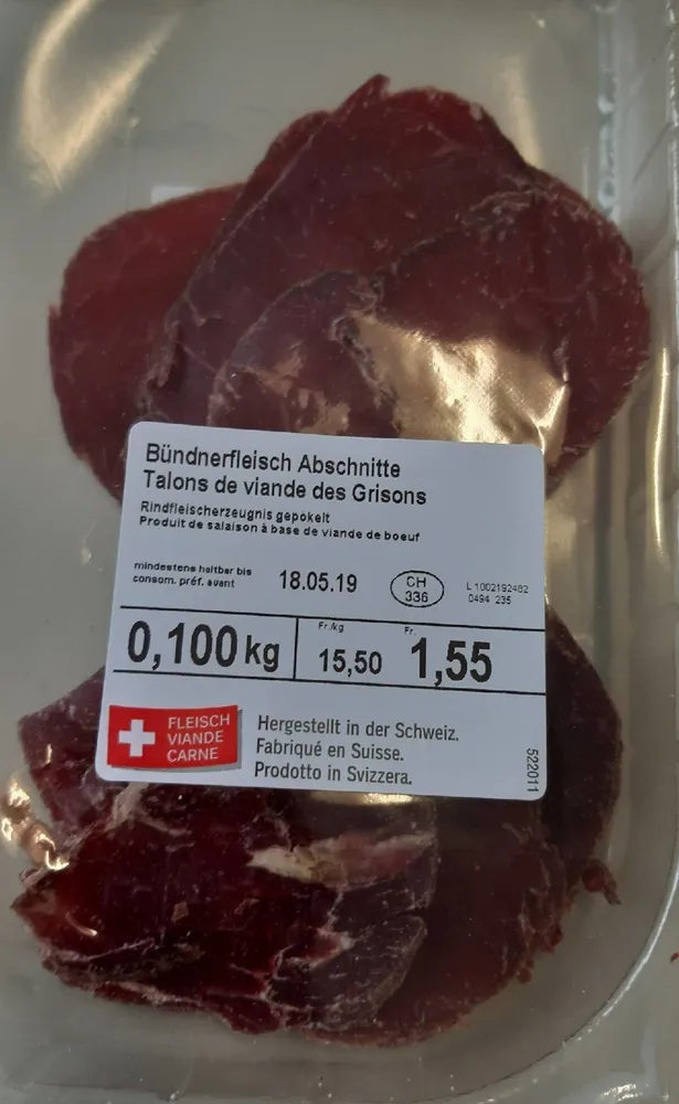 Viande séché des grisons
