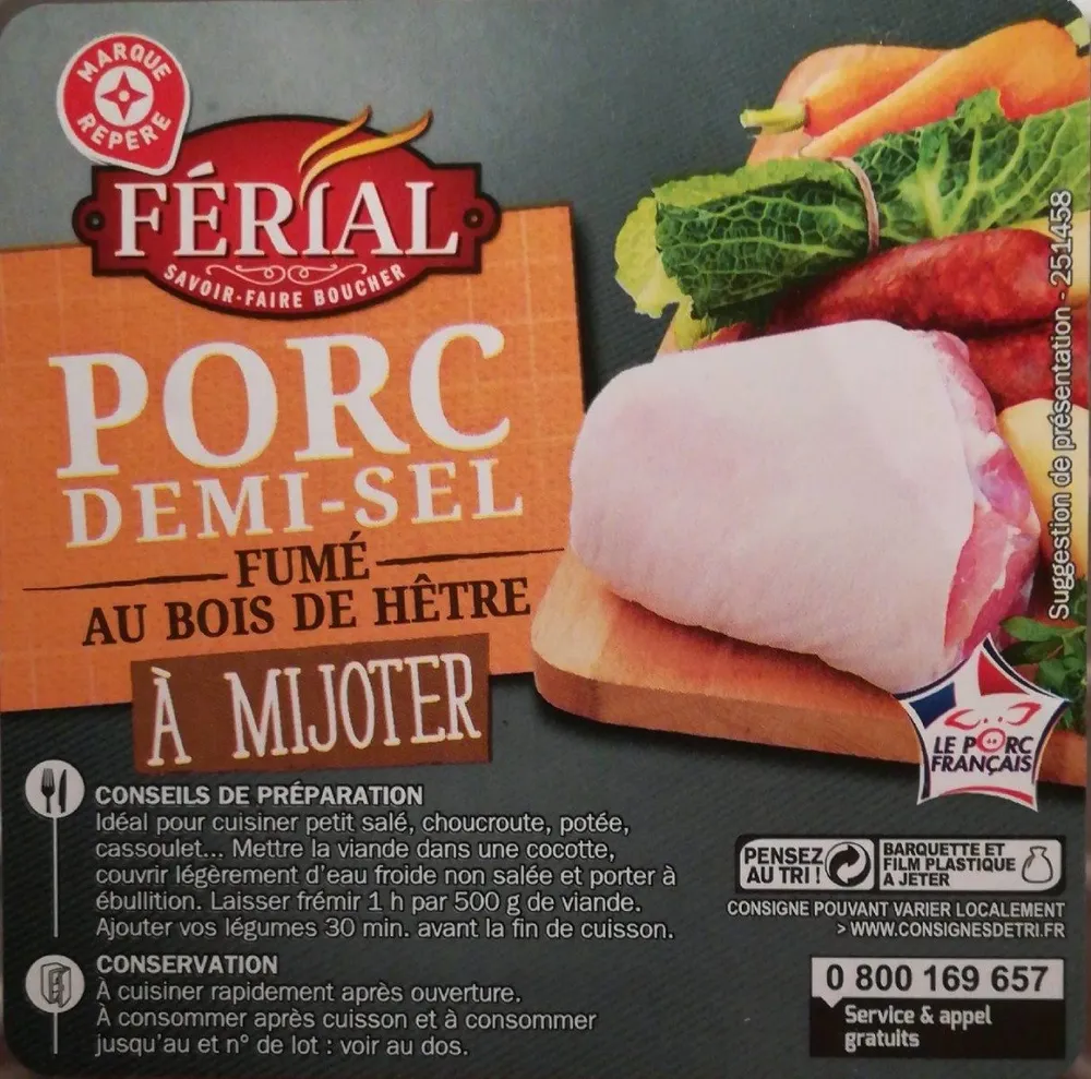 Porc demi-sel fumé