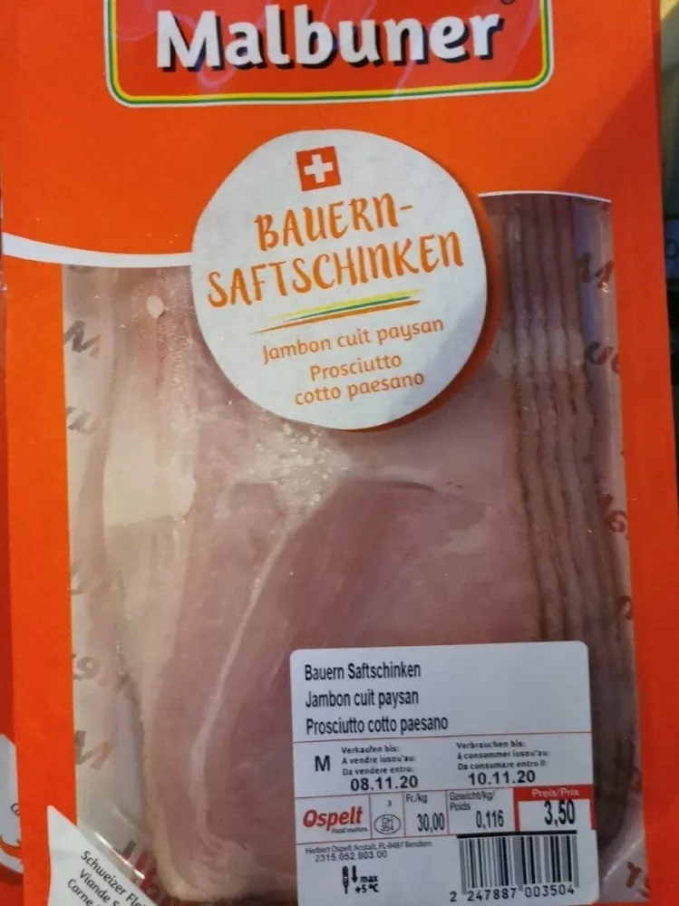 Jambon cuit paysan